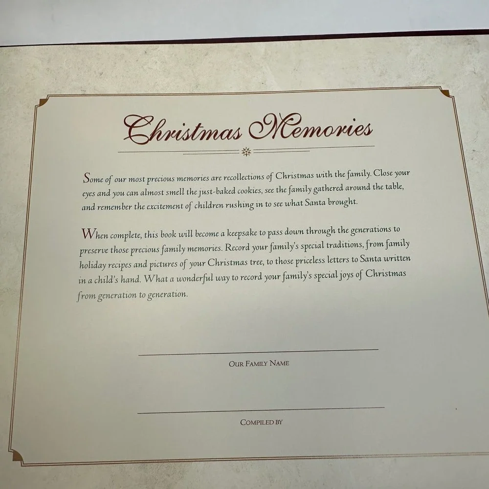 Thomas Kinkade Our Family Christmas Memories Book C.R. Gibson with Box & COA